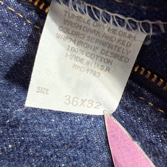 Lee Genuine Jeans Mens Size 36X32 Blue Denim Straight-Leg Classic Fit - Picture 4 of 9